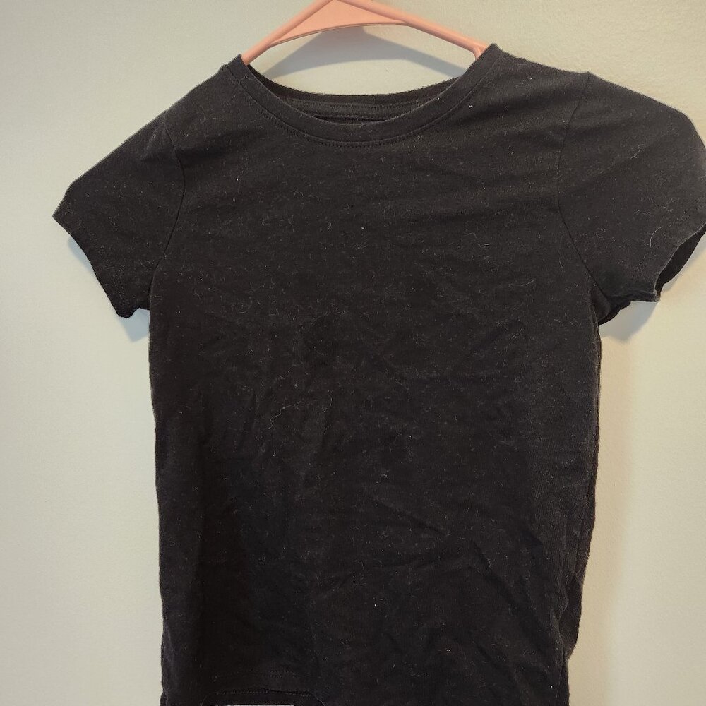 kids plain black t shirt